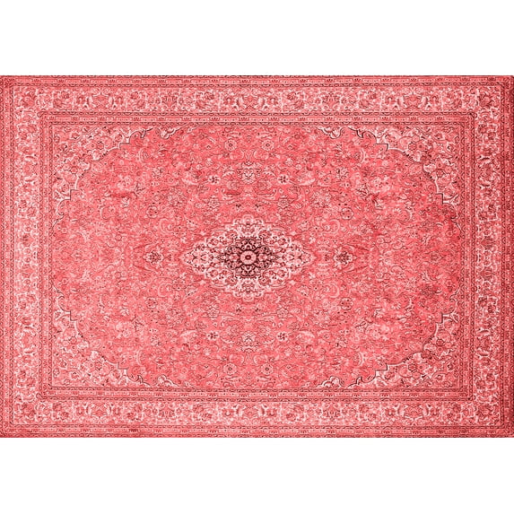 Ahgly Company Indoor Rectangle Medallion Red Traditional Area Rugs, 4' x 6'