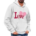 thumbnail image 3 of YOIAVAIOY Men Love Heart Sweatshirt Funny Valentine Graphic Hoodies Casual Crew Neck Pullover Long Sleeve Y2k Fashion Tops White M, 3 of 5