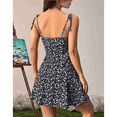 thumbnail image 5 of Women'S Boho Floral Dress Romper Spaghetti Strap Smocked Dress, 5 of 7