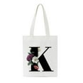 thumbnail image 1 of Bolsa de asas con inicial personalizada Regalo de acuarela floral para su carta Bolsa de tela Wmkox8yii HFSH63, 1 of 1