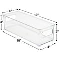 thumbnail image 5 of Sorbus Plastic Storage Bins Stackable Clear Pantry Organizer Box Bin Containers for Organizing Kitchen Fridge, Food, Snack Pantry Cabinet, Fruit, Vegetables, Bathroom Supplies (2-Pack), 5 of 5