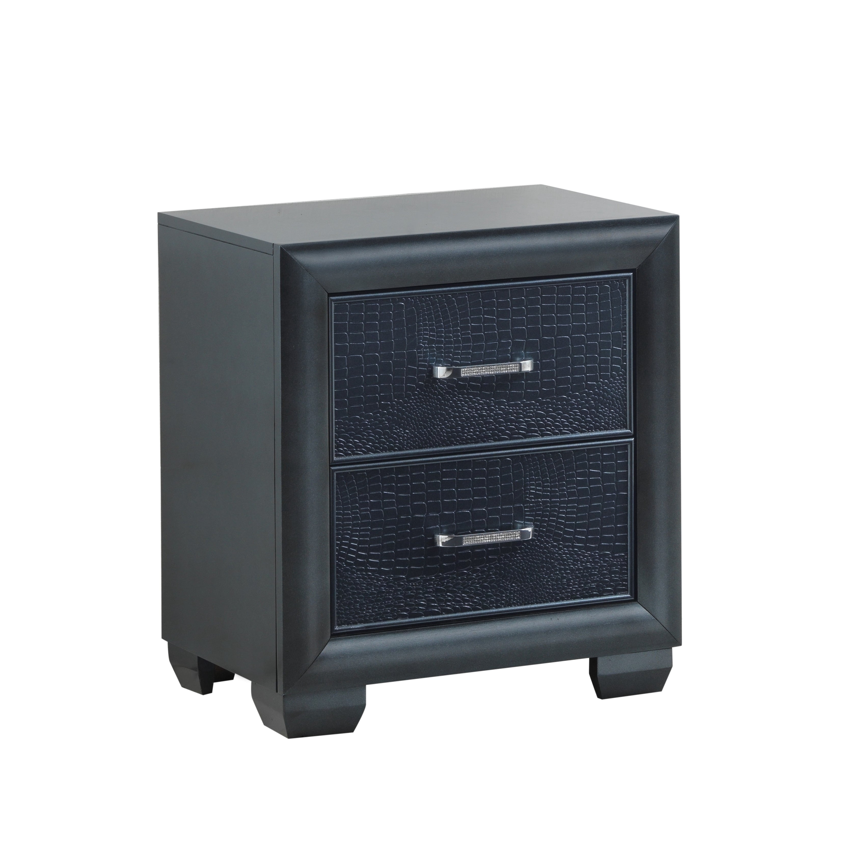 Overstock Lyke Home Caterina Two Drawer Nightstand Walmart Com Walmart Com
