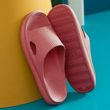 

PIKADINGNIS Fashion Home Slippers For Men Slip On Flats Hotel Indoor Floor Flat Shoes Female Slides Summer Non-Slip Family Bathroom Sandals