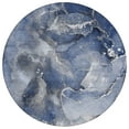 thumbnail image 2 of Addison Rugs Chantille Indoor/Outdoor Transitional Watercolors Navy Washable Round Rug, 8' x 8', 2 of 6