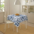 thumbnail image 6 of YFYANG Square Polyester Table Cloth, 60" x 60" Reusable Table Cover Kitchen Dining Room Blue Geometric Art Decorative Tablecloths for Tables of 2-4 People, 6 of 8