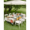 thumbnail image 3 of Easter Bunny Eggs Outdoor Tablecloth - 60x102 Inch Rectangle Dining Table Cover, Spring Tulip Daisy Flowers Leaves Pastoral Waterproof Outdoor Table Cloth with Umbrella Hole & Zipper for Picnic/Patio, 3 of 7