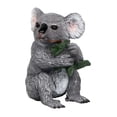 thumbnail image 1 of Figura de Koala de simulación de aprendizaje de animales de vida silvestre australiana, adorno de bosque y jardín, ciencia realista, juguetes de baño abrazando hojas, 1 of 8