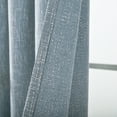thumbnail image 5 of RISSIEN Extra Long Burlap Linen Farmhouse Curtains 216 inch Length 2 Panels for 2 Story High Living Room Textured Thick Light Filtering Privacy Window Drapes with Grommet 18ft (52x216 Dirty Blue), 5 of 5