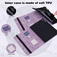 thumbnail image 3 of Dteck Case for Samsung Tab A7 Lite 8.7 inch 2021 Model Case (SM-T225/T220) with Elastic Band Card Pockets Stand Embossed Butterfly Vintage Shockproof PU Leather Folio Magnetic Cover, Purple Butterfly, 3 of 6