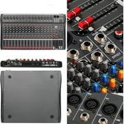 Depusheng DX16 16 Channel Audio Mixer Soundboard Mixing Console Sound Controller with USB & Bluetooth 48V Power for Professional and Beginners