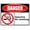 Warning Sign 3, variant on Danger Gasoline No Smoking Sign - 8"x12" Aluminum Tin Sign for Home Coffee Bar Wall Decor, Gas Station, Garage, Fuel Storage, Fire Safety