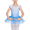 Dream Blue, variant on Girls Ruffle Sleeve Shiny Ballet Leotard Tutu Dance Dresses for Ballerina Kids 3-11Y