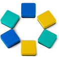 thumbnail image 4 of OBOSOE Dry Erase Erasers, 72 Pack Magnetic Whiteboard Dry Eraser Chalkboard Cleansers for Classroom, Home and Office (3-color, 1.97 x 1.101 Inch), 4 of 8