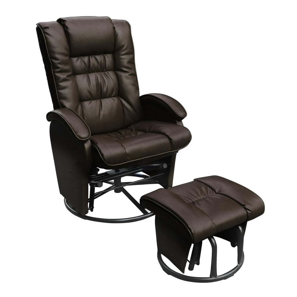 Push Back Recliner, Glider Rocker with Swivel, and Brake. Includes FREE