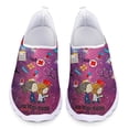 thumbnail image 1 of Zapatos de enfermería con estampado de enfermera de dibujos animados en degradado, antideslizantes, para estudiantes, zapatillas para correr, ligeras y combinables, mocasines planos de malla para niña, 1 of 5