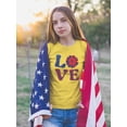 thumbnail image 2 of 4Th Of July Flower Art T-Shirt Juniors -Image by Shutterstock,  x-Small, 2 of 4