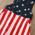 thumbnail image 5 of Splozh 4th Fourth of July Baby Girl Boy Outfit 12 18 24 Months 2T3T4T American Flag Print Overalls Shorts Pocket Suspender Romper Clothes,Red,12-18 Months, 5 of 5