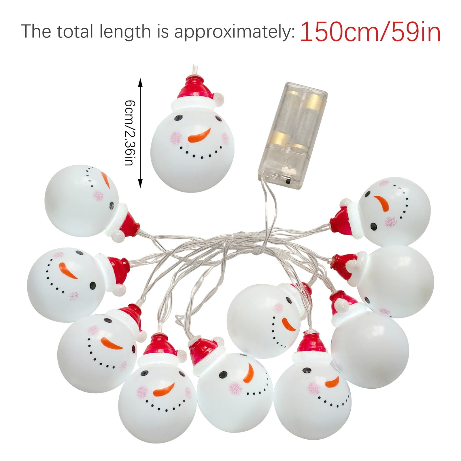 JOYFULPARTNER Christmas Tree Santa Snowman Lights Decorations, 10FT 30 —  CHIMIYA