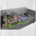 thumbnail image 6 of Grandpa Soft Flannel Fleece Blanket, Halftone Circles Background with Cartoon Old Man Flexing We Can Do It Calligraphy, Cozy Plush for Indoor and Outdoor Use, 70" x 90", Multicolor, by Ambesonne, 6 of 6