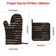 Zufioo American Flag with Desert Camouflage Oven Mitts and Pot Holders