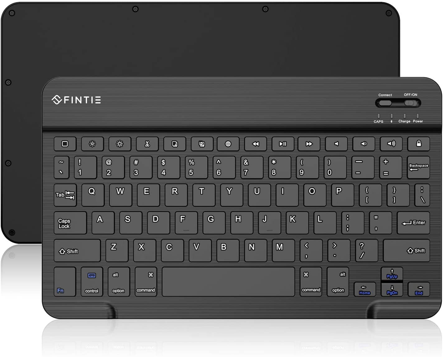 Fintie 10.5-Inch Ultrathin (4mm) Wireless Bluetooth Keyboard for iPad Air 4th Gen 10.9", iPad 10.2", iPad Air 3rd Gen 10.5"/Air 2/Air, iPad Pro 11/Pro 10.5/Pro 9.7, iPad 9.7 Inch, iPad 2/3/4, Black