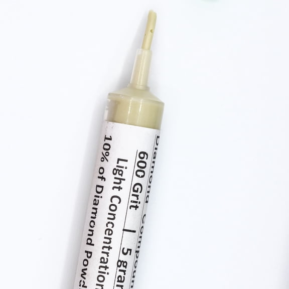 TechDiamondTools Diamond Compound Polish Lapidary Paste Compound 600 Grit 22-36 Microns for Stock Removal - 5 Grams with Light (L) 10% Concentration of Diamond Powder
