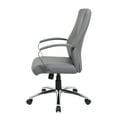 thumbnail image 6 of Boss Office Products LeatherPlus Home Office Adjustable Executive Chair with Casters, Grey, 6 of 8