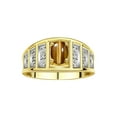 thumbnail image 1 of RYLOS Bagues pour Femmes Bague en Or Jaune 14K Style Classique Pierre Précieuse Ovale 7X5MM et Bague en Diamant Bijou Oeil de Tigre Taille 6, 1 of 7