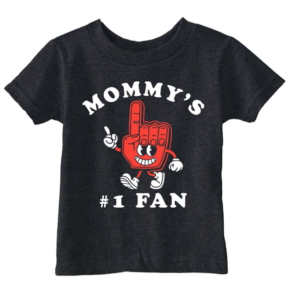 Toddler Funny T Shirts Mommys Number 1 Fan Sarcastic Mothers Day Graphic Novelty Tee For Young Kids
