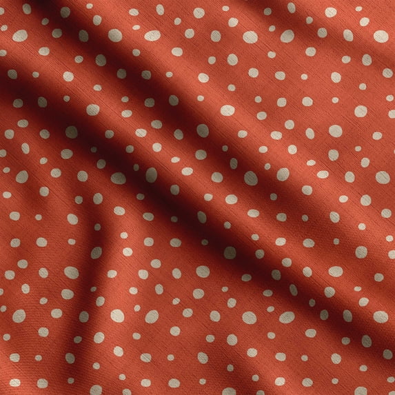 Soimoi Floral Printed, Poly Canvas Fabric, Decor Sewing Fabric by The Yard 56 Inch Wide,Decorative Fabric for Curtains Tote Bags, Orange