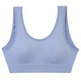thumbnail image 2 of Quealent Strapless Bras For Women Women's Strappy Sports Bras Fitness Workout Padded Yoga Bra Criss Cross Back,Blue L, 2 of 3