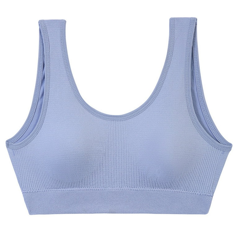 CAICJ98 Sports Bras for Women Women's Sports Bra Padded Athletic Yoga Bra  Workout Tops L,Blue