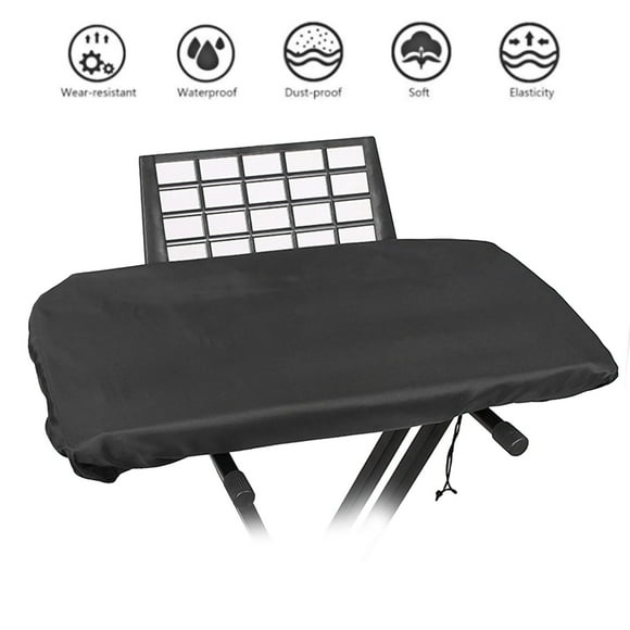 Cubierta antipolvo Bling Bling para teclado de piano digital impermeable color negro 88 teclas