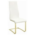 thumbnail image 3 of White &amp; Gold Dining Chairs (Set of 4) - 17" Wide, Modern Breuer Style, White Fabric, Metal Legs, Ideal for Dining Room. Elegant &amp; Comfortable., 3 of 15