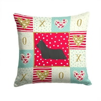 Skye Terrier Love Fabric Decorative Pillow