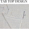 thumbnail image 4 of The Art Box Linen Striped Curtains 18 inches Striped Blue Bedroom Living Room Window Curtain Set Panel Drapes Rod Pocket, 2 Panels Set, 4 of 6