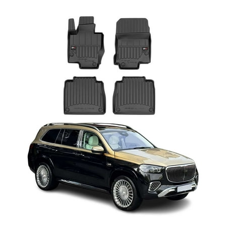 2020-2026 Mercedes GLS Class X167 Premium Floor Mats Liners Full Set All Weather Heavy Duty Black
