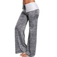 thumbnail image 4 of Qarigey - Leggings de yoga con cordón de cintura alta para mujer Prendas para la parte inferior del cuerpo gris METRO Qarigey AP002116-07, 4 of 5