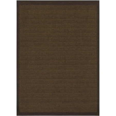 Garden Party Courtyard House Indoor/Outdoor Rug, Expresso, 7'9" x 10'5"