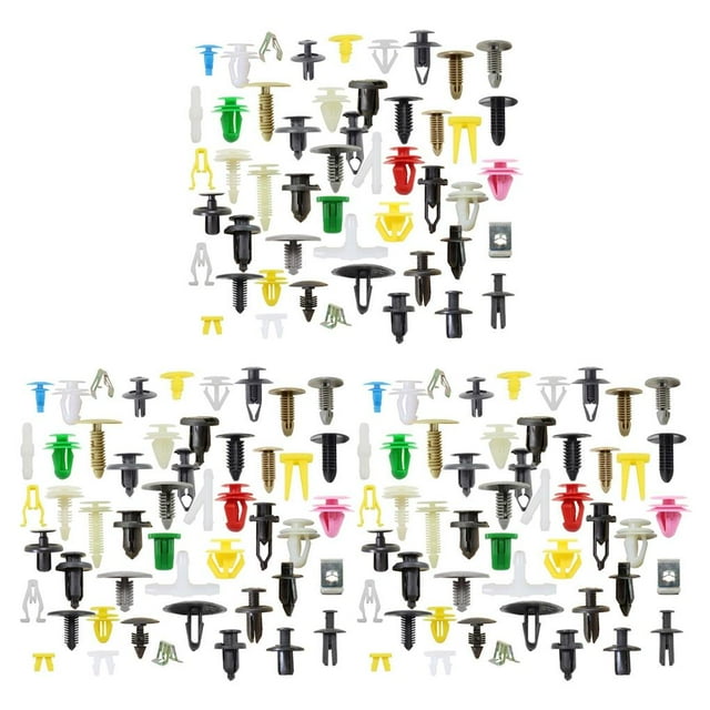 Wisewang Color Size Random Universal for Fender Retainer Clips Rivets Door Panel Shield Push Pins Automotive Accessories 200 Pieces 3Set