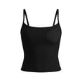 thumbnail image 7 of Tank Tops with Built in Bras Padded Summer Spaghetti Strap Sleeveless Cami Undershirts Fitted Basic Workout Shirts Featuring Soft Stretch Fabric Black L, 7 of 7