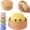 Yellow, variant on CQHVKQ 4" Dumpling Squishy Mystery Box, Rainbow Mystery Dumpling Squishy with Blowing Bubbles, Dumpling Stress Squeeze Ball with Steamer Box, Stress Relief Squishy Dumpling Toys for Kids, Blue