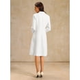 thumbnail image 5 of DARING DIVA Tweed Blazer Collared Double Breasted A-Line Dress S White, 5 of 6