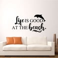 thumbnail image 2 of Life Is Better At The Beach - Beach Life Quotes Waves Dolphin Silhouette Vinyl Wall Sticker Wall Art Decal Beach Area Ocean Vibes Design Beach House Home Decor Stickers Decoration Size (6x10 inch), 2 of 3