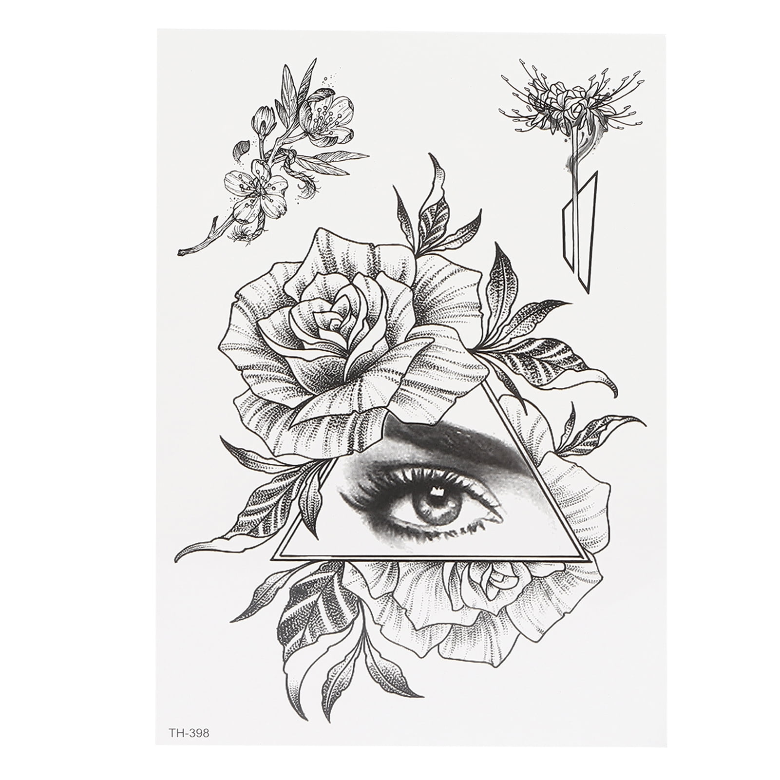 Temporary Tattoo Sticker Arm Chest Back Leg Waterproof Women Flower