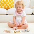 thumbnail image 5 of Baby Girl Socks with Non-Slip, Cute Flower Grippy Design Toddler Ankle Socks Gift for Newborn Babies Infants 4 Pairs, 5 of 6