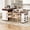 Walnut, variant on MODERNLUXE Extendable Dining Table with Extra-Long Folding Tabletop, Rolling Kitchen Island with Drawers,Power Outlet and Brake lock, Sideboard Storage Cabinet for Kitchen, Dining Room,Walnut
