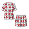 thumbnail image 4 of Lsque Sweet Red Fruit Women's Short-Sleeved Pajama Set - 2 Piece Soft and Lightweight Sleepwear Set-Large, 4 of 9
