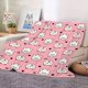 thumbnail image 2 of 1 pièce de couverture imprimée cochon de dessin animé mignon, couverture douce et confortable pour la sieste, pour voyage, canapé, lit, bureau, décoration de la maison, couverture cadeau d'anniversair, 2 of 3