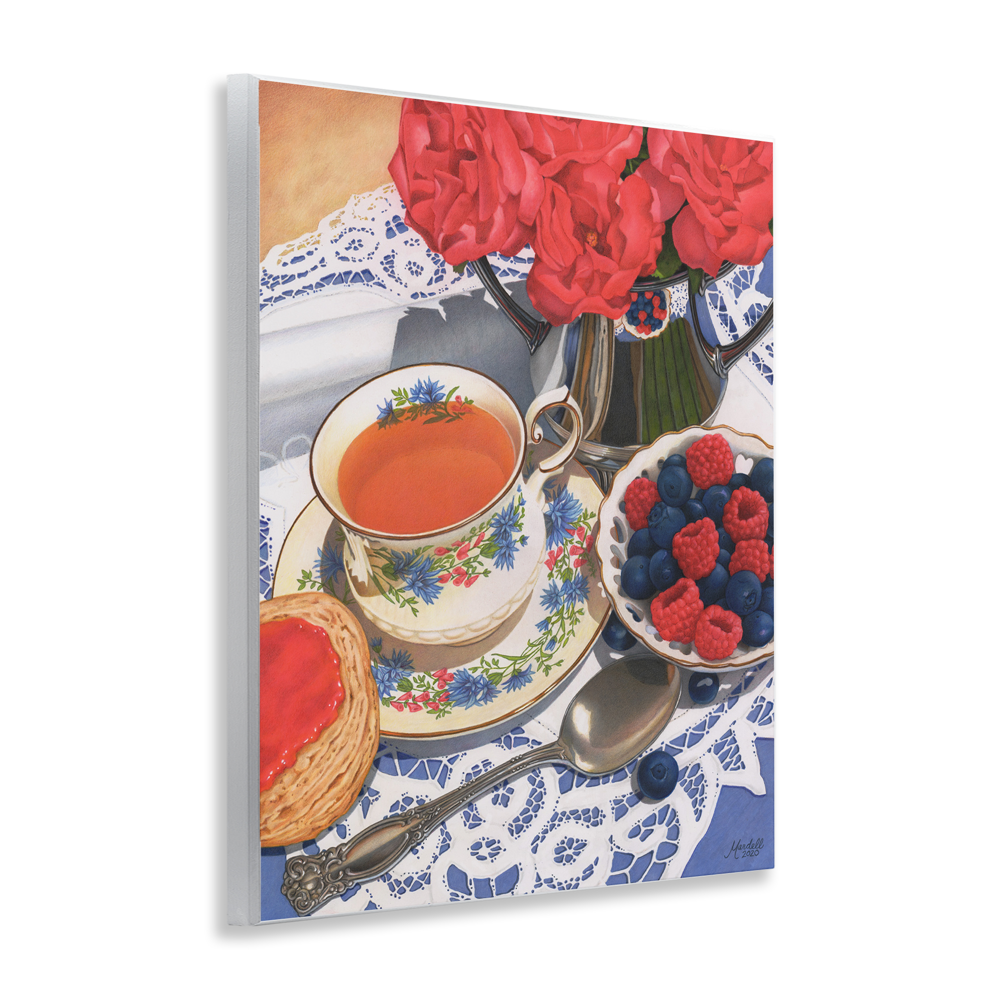 Stupell Industries Berries & Tea Party Food & Beverage Painting Unframed Art Print Wall Art, 11 x 14